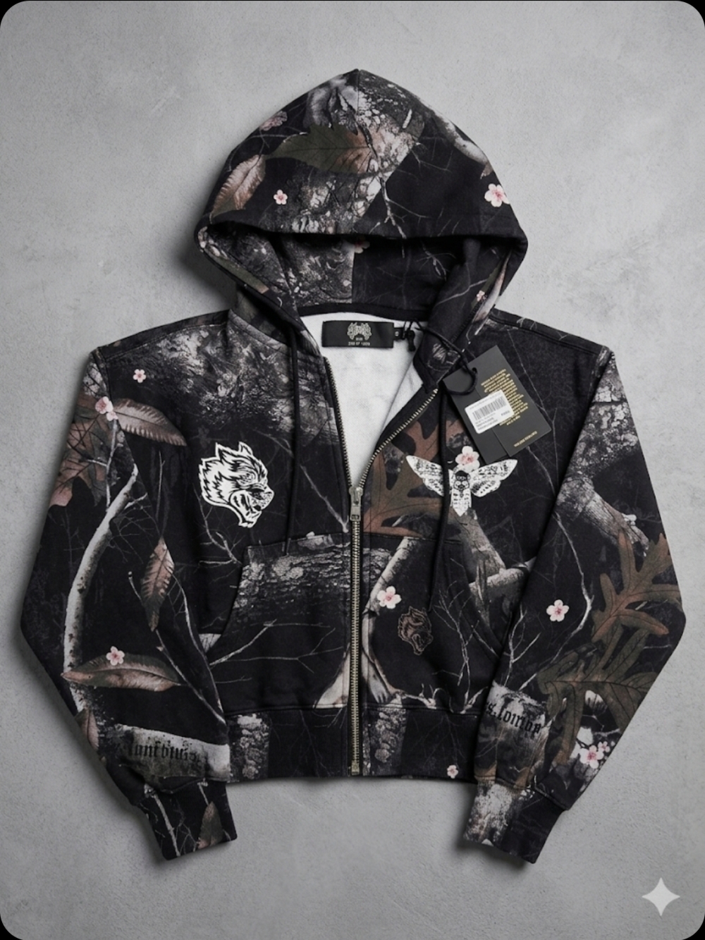 Darc Sport "Darc Blossom" Cropped Zip Hoodie - Limited Ed. #242/1000 - Small